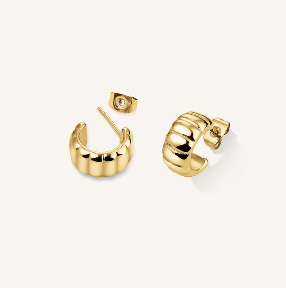 Rosefield Stripe Hoops Goudkleurig