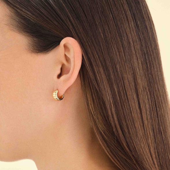 Rosefield Stripe Hoops Goudkleurig