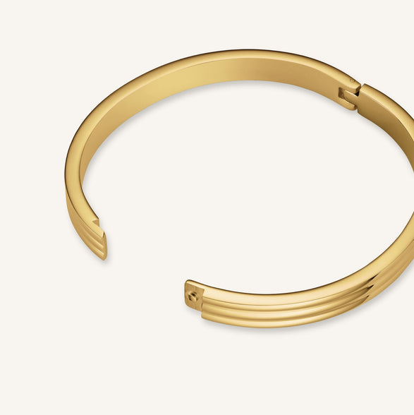 Rosefield Striped Bangle Goud