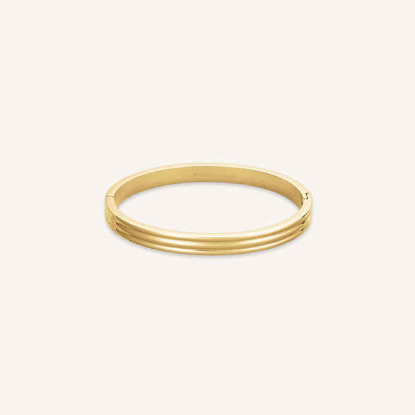 rosefield Striped Bangle Goud