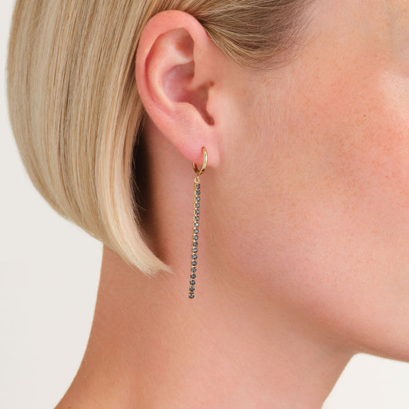 Rosefield Tennis Earrings Goudkleurig