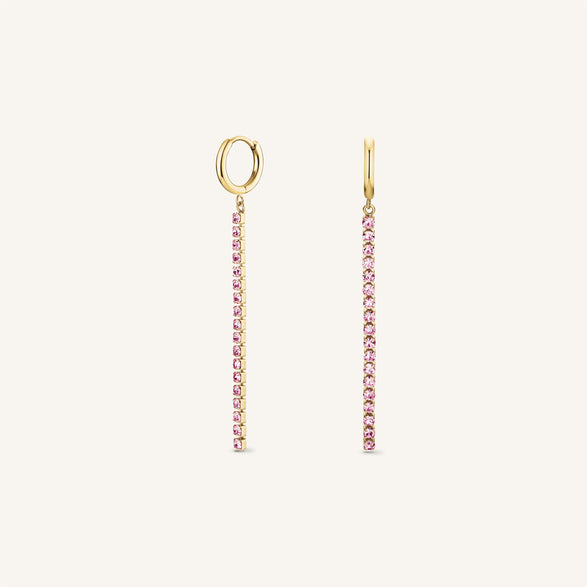 rosefield Tennis Earrings Goudkleurig