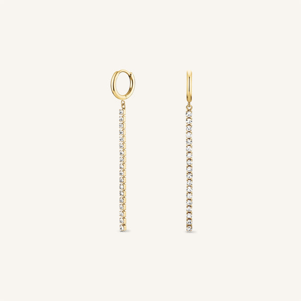 rosefield Tennis Earrings Goudkleurig