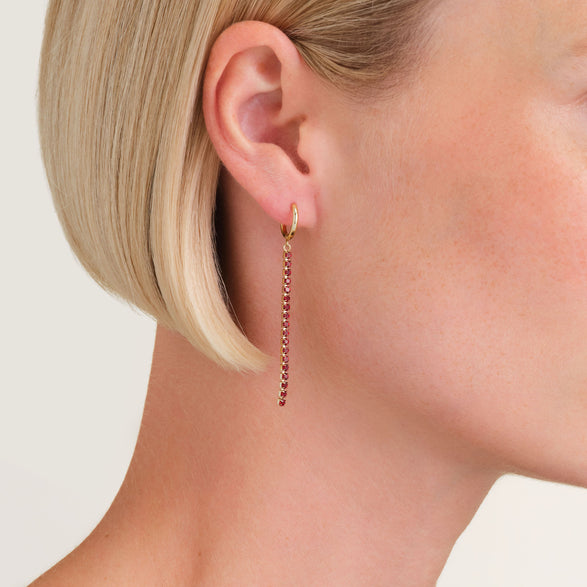 Rosefield Tennis Earrings Goudkleurig