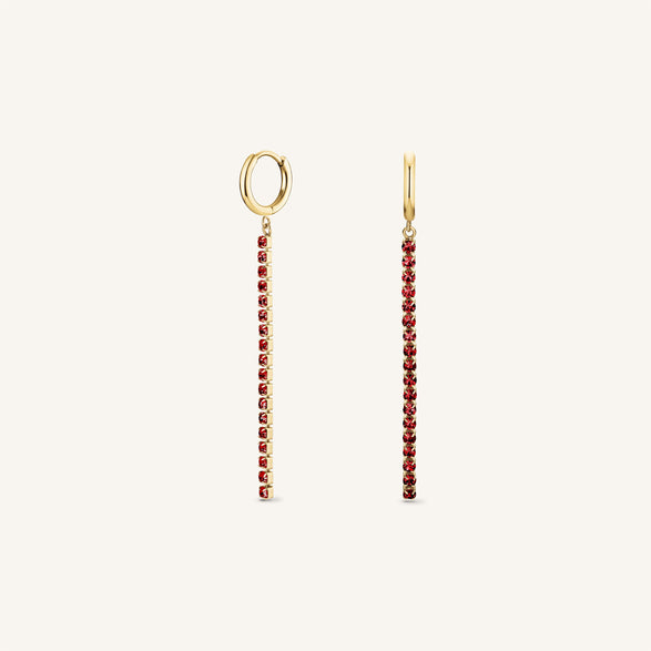 rosefield Tennis Earrings Goudkleurig