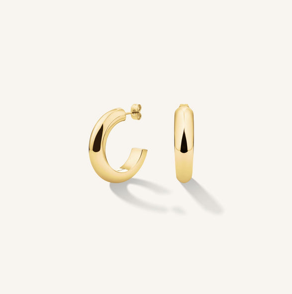 Rosefield Thick Hoops Goudkleurig