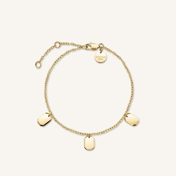 Rosefield Triple Octagon Bracelet Goudkleurig