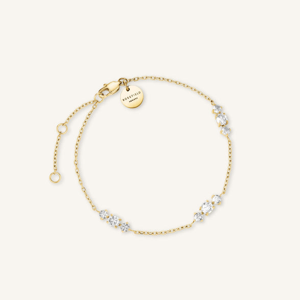 rosefield Triple Stones Bracelet Goud