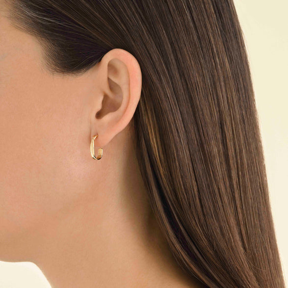 Rosefield Twisted Wire Hoops Goudkleurig