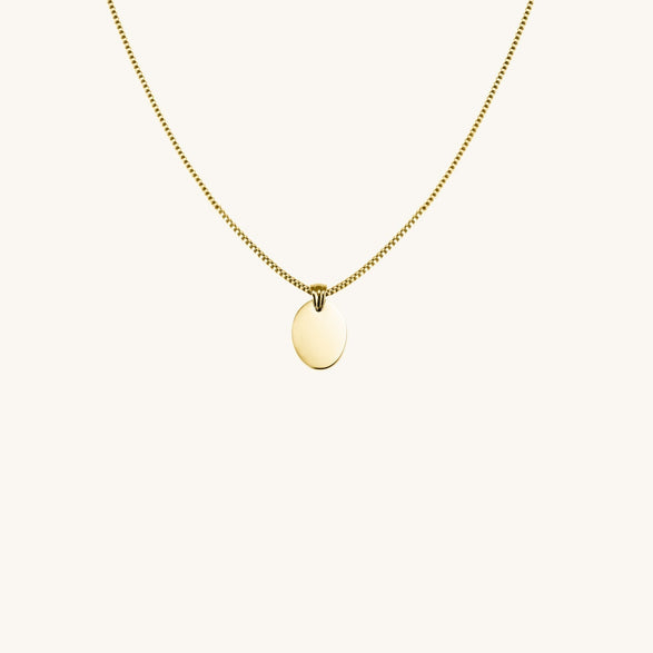 rosefield Unite Oval Necklace Goudkleurig