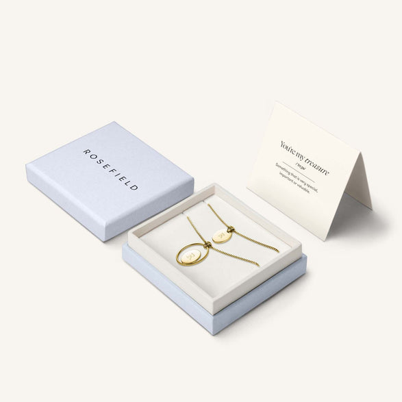 Rosefield Unite Oval Set Goudkleurig