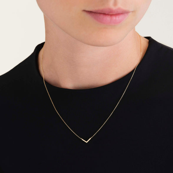 Rosefield V Bar Necklace