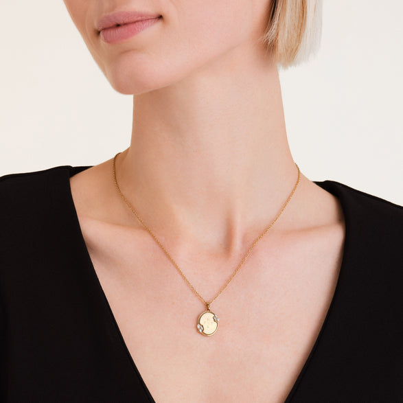 Rosefield Vintage Oval Necklace Goud