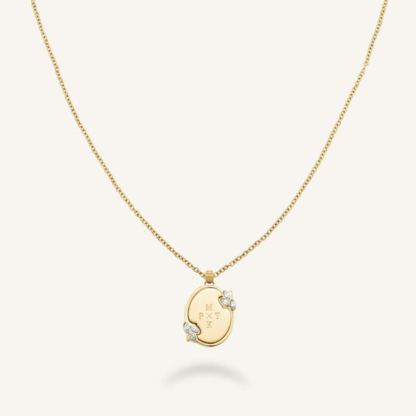 Rosefield Vintage Oval Necklace Goud