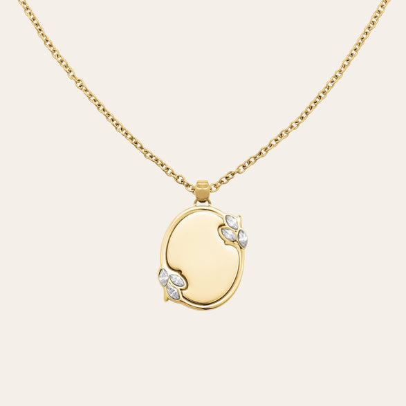 rosefield Vintage Oval Necklace Goud