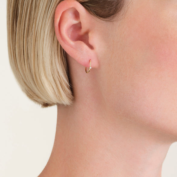 Rosefield White Stone Hoops