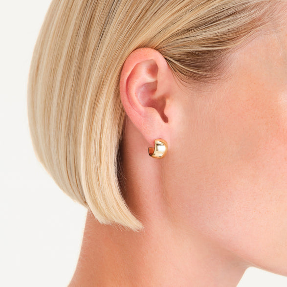 Rosefield Wide Hoops Goudkleurig