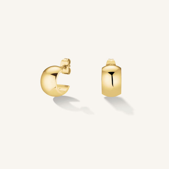 rosefield Wide Hoops Goudkleurig