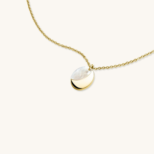 Rosefield Unite Mother Of Pearl Necklace Goudkleurig
