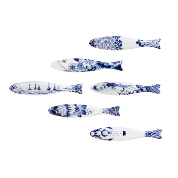 royal delft Blue Herring set – 6 haringen