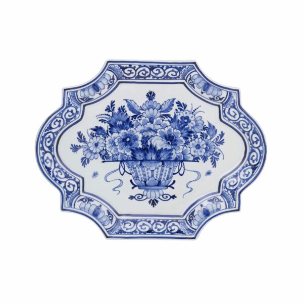 royal delft Bord bloemenmand