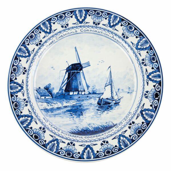 royal delft Bord molen maatwerk