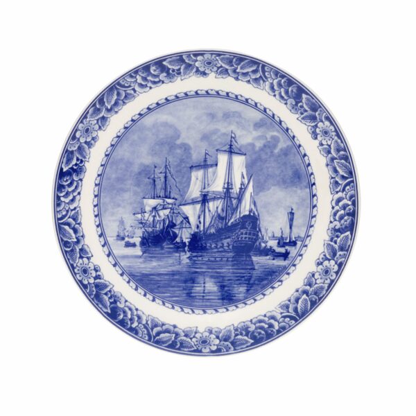 royal delft Bord schepen v.d.Velde