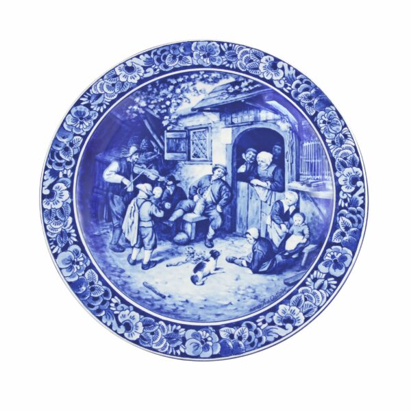 royal delft Bord tafereel Van Ostade