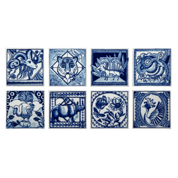 royal delft Extinct Animals tiles – 8 tegels