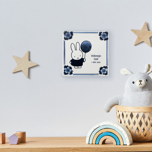 Royal Delft Geboortetegel Nijntje Ballon