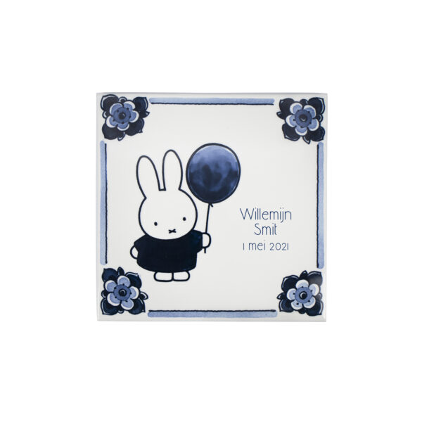 royal delft Geboortetegel nijntje ballon