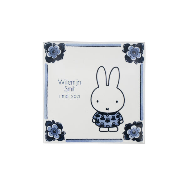 Royal Delft Geboortetegel Nijntje Tulpenjurkje