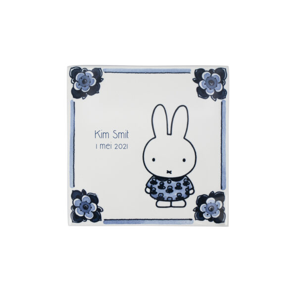 Royal Delft Geboortetegel Nijntje Tulpenjurkje