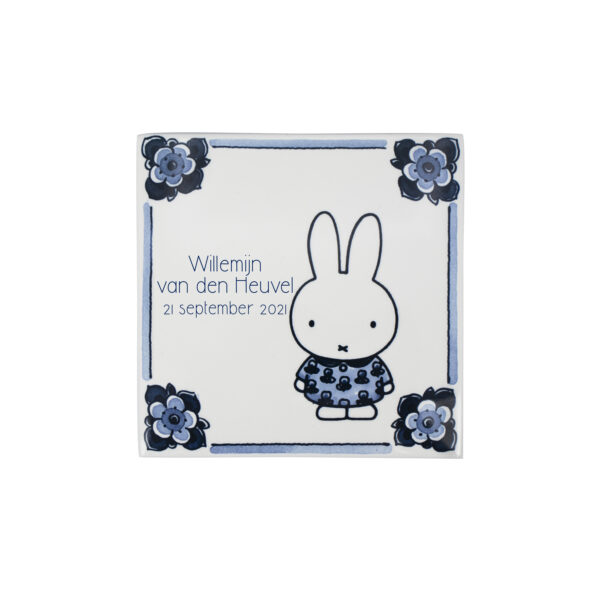 royal delft Geboortetegel nijntje tulpenjurkje