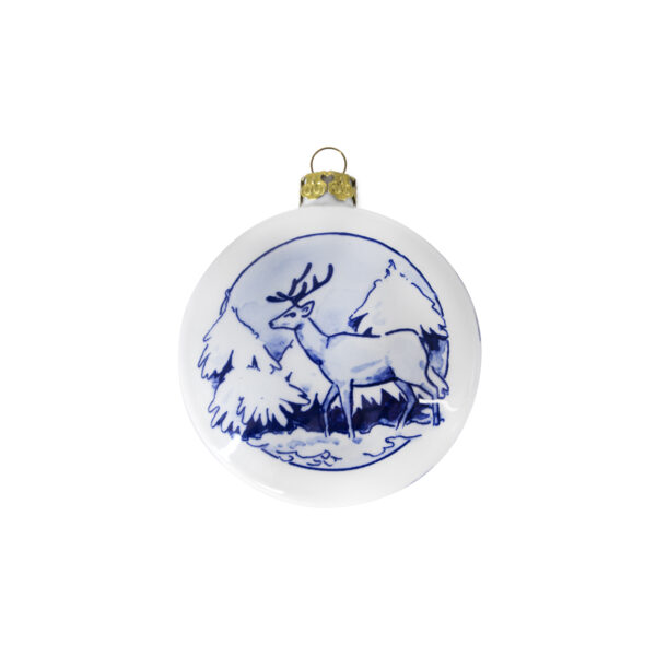 royal delft Kerstornament hert