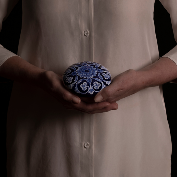 Royal Delft Memento Blue Pebble Blue Flower