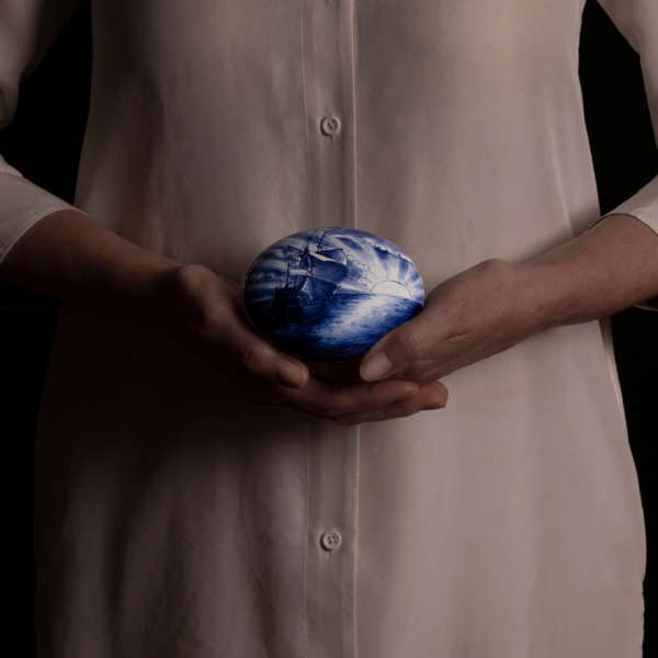 Royal Delft Memento Blue Pebble Sailing