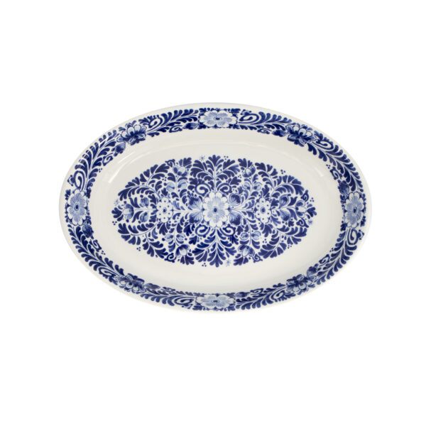 royal delft Ovale Schaal Bloem
