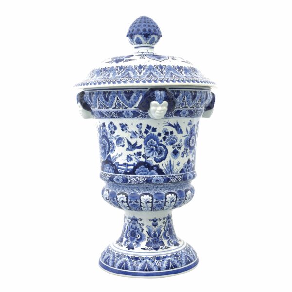 royal delft Satervaas bloem/vogel