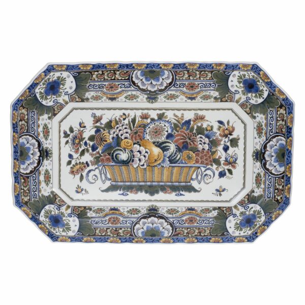 royal delft Schotel 8-kant groot