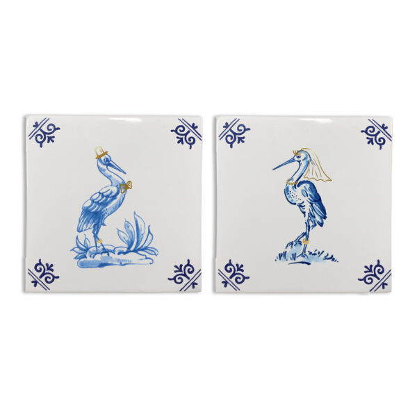 royal delft Set bruidegom en bruid