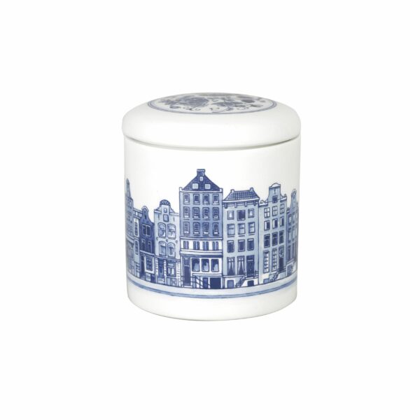 royal delft Stroopwafelpot grachtenpanden