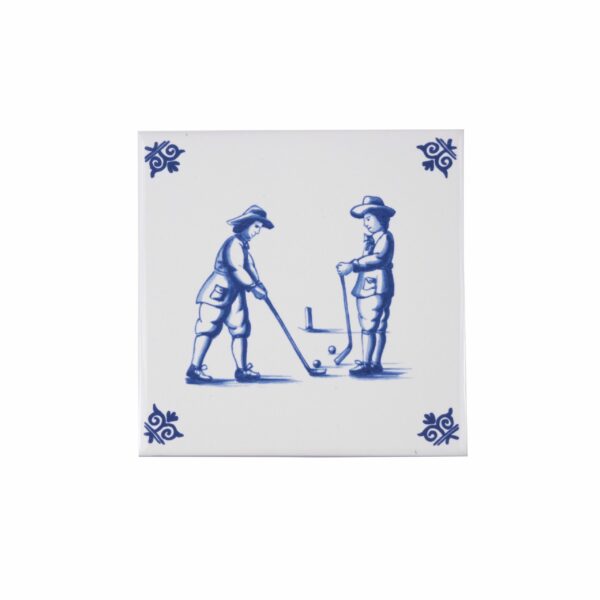 royal delft Tegel golfspeler