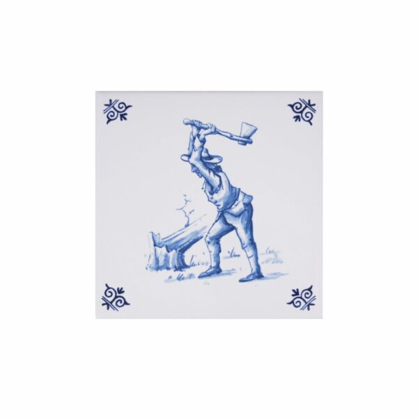 royal delft Tegel houthakker