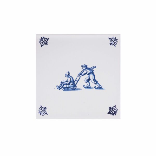 royal delft Tegel sleetje rijden