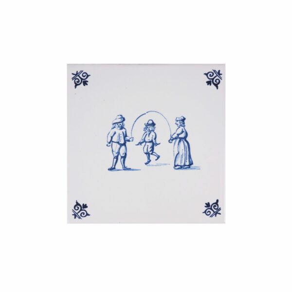 royal delft Tegel touwtje springen
