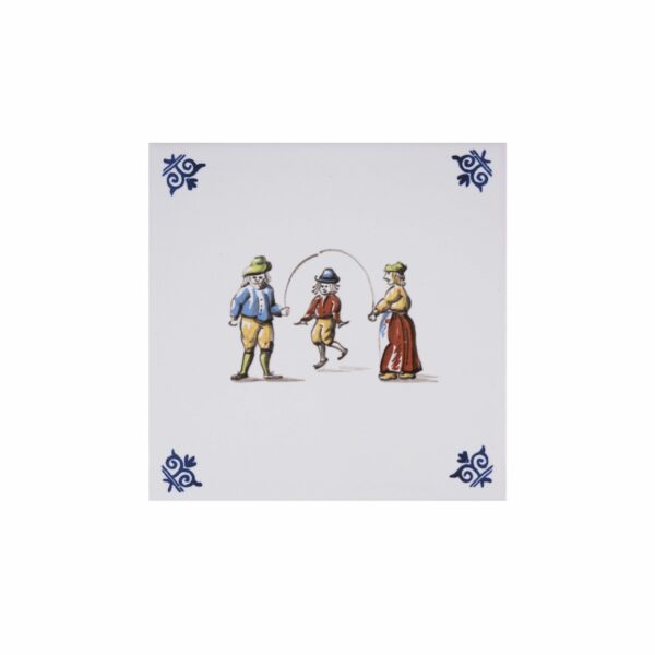 royal delft Tegel touwtje springen