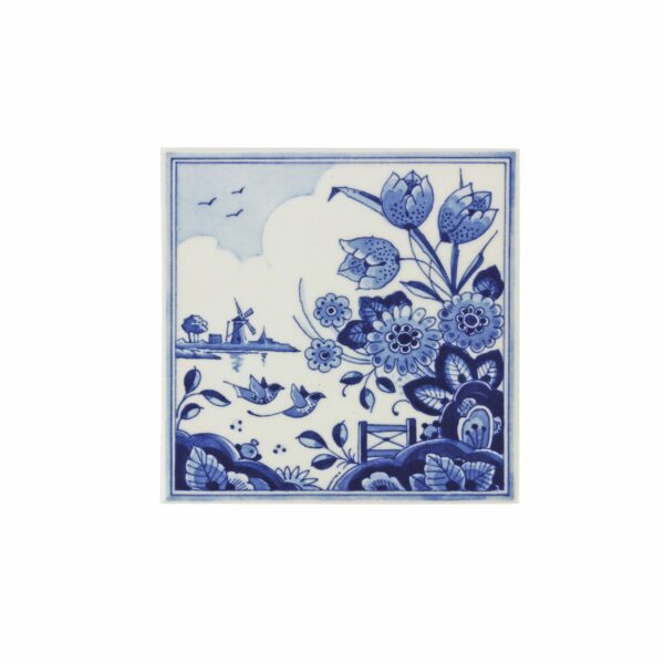 royal delft Tegel tulp landschap