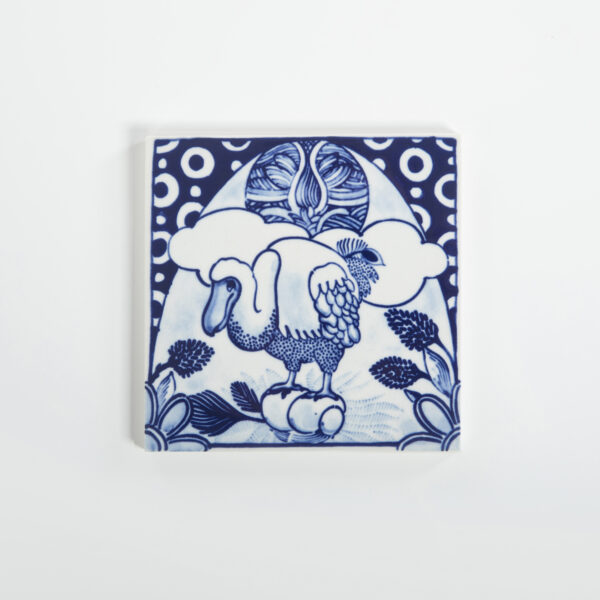 royal delft Tile Extinct Animals Dodo Pavone