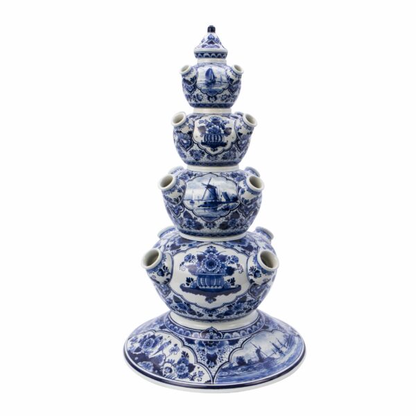 royal delft Tulpenpiramide rond molen/bloem